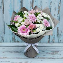 Букет цветов из:  Герберы, Альстромерии и Хризантемы в Хохряки