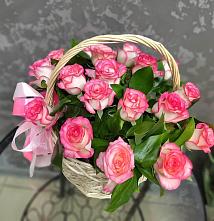 Цветочная композиция из Розы в корзине #REPLACE_PRED# Хохряки