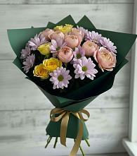 Букет цветов из:  Хризантемы и Розы #REPLACE_PRED# Хохряки