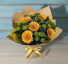 Букет цветов из:  Герберы и Хризантемы в Хохряки