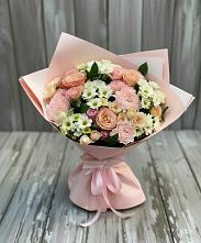 Букет цветов из:  Гвоздики, Розы и Хризантемы в Хохряки