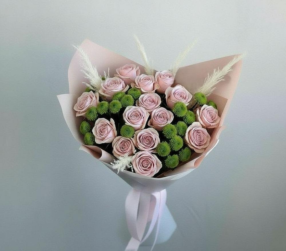 Букет цветов из: Розы и Хризантемы в Хохряки