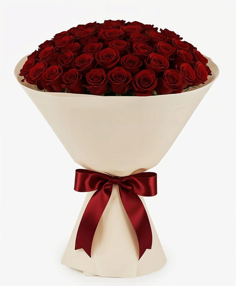 Букет 101 Бордовая роза Блэк Бакарра в Хохряки