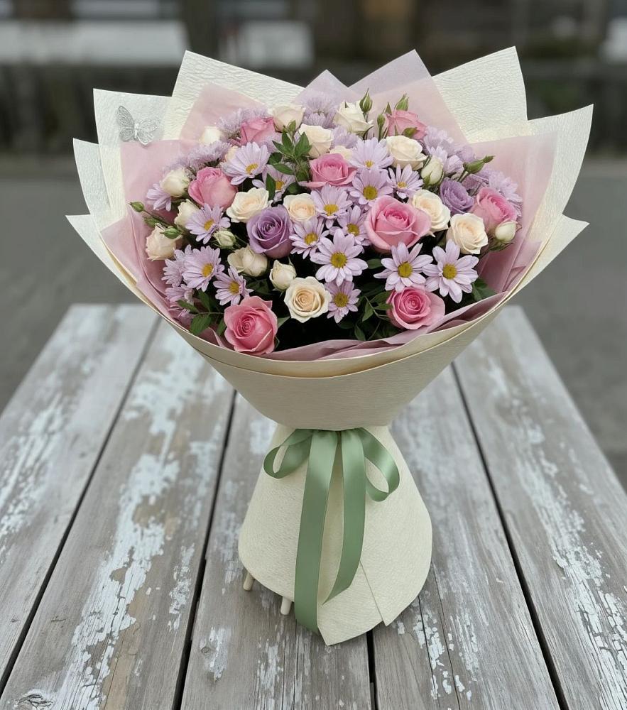 Букет цветов из: Розы и Хризантемы в Хохряки